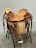 WESTERN BARREL RACING SHOW HORSE SADDLE WITH TACK SET - 3