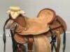 WESTERN BARREL RACING SHOW HORSE SADDLE WITH TACK SET - 4