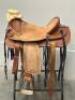 WESTERN BARREL RACING SHOW HORSE SADDLE WITH TACK SET - 5