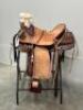 WESTERN BARREL RACING SHOW HORSE SADDLE WITH TACK SET - 2