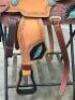 WESTERN BARREL RACING SHOW HORSE SADDLE WITH TACK SET - 3