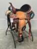WESTERN BARREL RACING SHOW HORSE SADDLE WITH TACK SET - 6