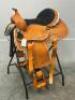WESTERN BARREL RACING SHOW HORSE SADDLE WITH TACK SET - 2
