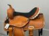 WESTERN BARREL RACING SHOW HORSE SADDLE WITH TACK SET - 3