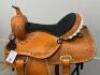 WESTERN BARREL RACING SHOW HORSE SADDLE WITH TACK SET - 6