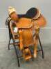 WESTERN BARREL RACING SHOW HORSE SADDLE WITH TACK SET - 9