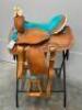 WESTERN BARREL RACING SHOW HORSE SADDLE WITH TACK SET - 2
