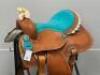 WESTERN BARREL RACING SHOW HORSE SADDLE WITH TACK SET - 2