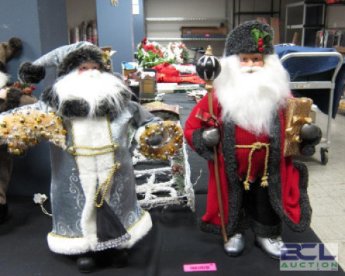 (2) - VINTAGE ST. NICHOLAS SANTA CLAUSE FIGURINES