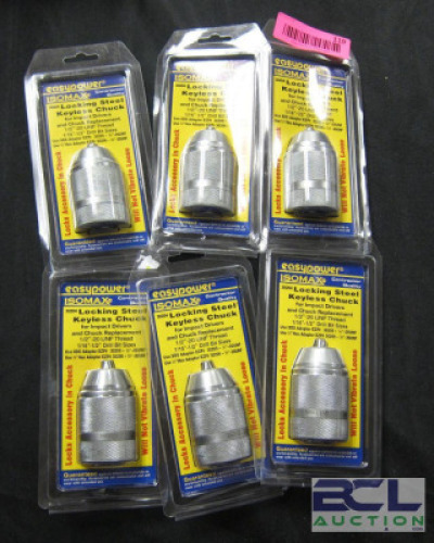 ASSORTED LOCKING STEEL KEYLESS CHUCKS