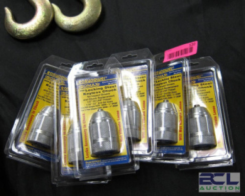 ASSORTED LOCKING STEEL KEYLESS CHUCKS