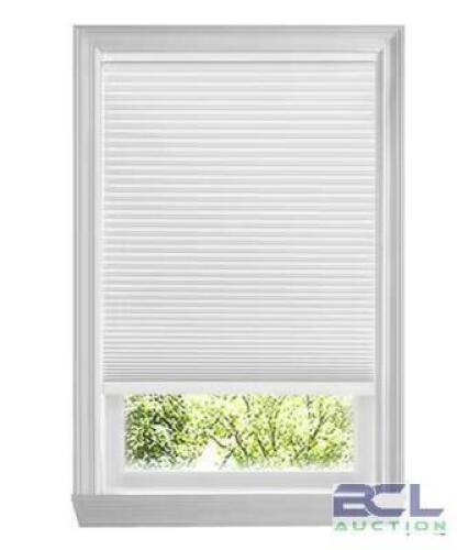 (2) - SHADOW WHITE CORDLESS BLACKOUT CELLULAR SHADES FOR WINDOWS