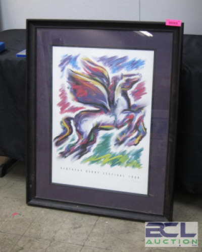 FRAMED 1999 KENTUCKY DERBY FESTIVAL SIGNED EVENT POSTER