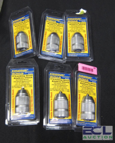 ASSORTED LOCKING STEEL KEYLESS CHUCKS