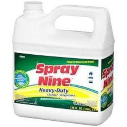 DESCRIPTION: (2) HEAVY DUTY DEGREASER BRAND/MODEL: SPRAY NINE #26801 SIZE: 1 GALLON RETAIL$: $27.99 EA QTY: 2