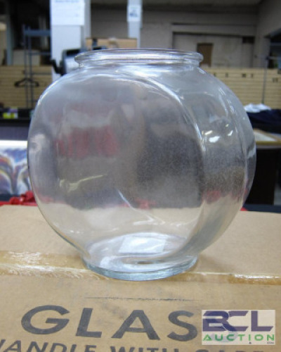 6 CT. BOX OF HALF GAL. GLASS FISH BOWLS