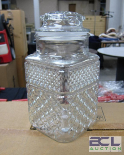 6 CT. WEXFORD GLASS CANDY JARS
