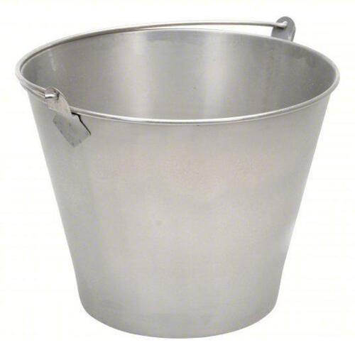 DESCRIPTION: (1) BUCKET BRAND/MODEL: PRODUCT NUMBER #3CYL2 INFORMATION: STAINLESS STEEL, SILVER, OPEN HEAD SIZE: 3.3 GAL, 12 3/4" X 10" H RETAIL$: $99