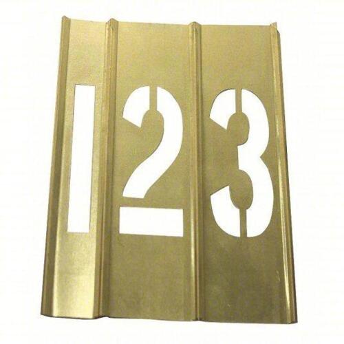 DESCRIPTION: (1) STENCIL SET BRAND/MODEL: PRODUCT NUMBER #20Y514 INFORMATION: 0 TO 9/DASH ( )/PERIOD (.), BRASS, INTERLOCKING SIZE: 4 IN CHARACTER HT