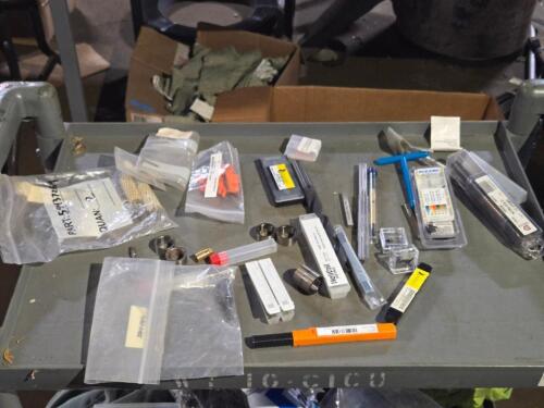 DESCRIPTION: (1) TRAY OF ASSORTED TOOLING AND ACCESSORIES INFORMATION: MUST COME IN TO INSPECT QTY: 1
