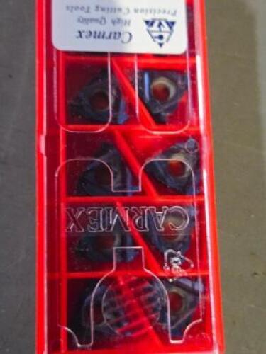 DESCRIPTION: (30) SOLID CARBIDE THREADING INSERTS BRAND/MODEL: CARMEX 16IR RETAIL$: 210.2 QTY: 30