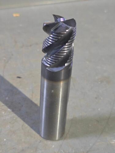 DESCRIPTION: (4) SOLID CARBIDE ROUGHING END MILL BRAND/MODEL: WIDIA HANITA 48HX99 SIZE: 3/4" DIA 7/8" LOC 0.05" RAD RETAIL$: 1097.64 QTY: 4