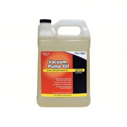 DESCRIPTION: (1) REFRIGERANT EVACUATION PUMP OIL BRAND/MODEL: NU-CALGON 4383-07 SIZE: 1 GAL RETAIL$: 133.72 QTY: 1