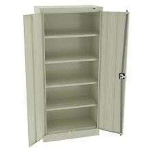 DESCRIPTION: (1) STORAGE CABINET BRAND/MODEL: TENNSCO INFORMATION: LIGHT GRAY, SWING HANDLE, LOCKING SIZE: 66" H X 30" W X 15" D RETAIL$: $707.02 EA Q