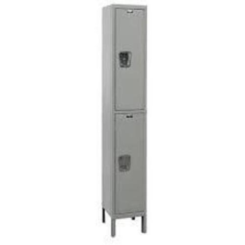 DESCRIPTION: (1) PREMIUM STORAGE LOCKERBRAND/MODEL: HALLOWELL #UY1848 2A HGINFORMATION: GRAY, STEELSIZE: APPROX 24" X 53" X 84"RETAIL$: $714.16 EAQTY: 1