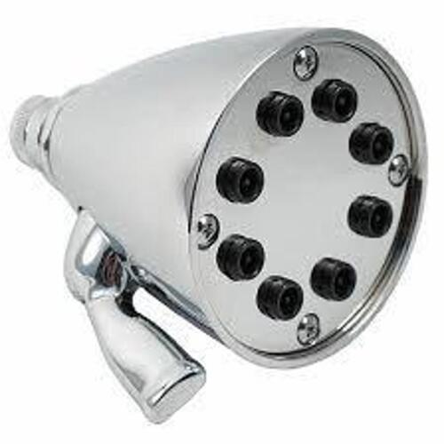 DESCRIPTION: (1) FIXED SHOWERHEAD BRAND/MODEL: TRIDENT #22JN58 INFORMATION: CHROME PLATED FINISH, BRASS CONSTRUCTION RETAIL$: $420.80 EA QTY: 1