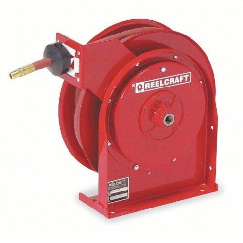 DESCRIPTION: (1) SPRING RETURN HOSE REELBRAND/MODEL: REELCRAFT #263D76INFORMATION: 300 PSI MAX OP PRESSURE, BRASS, REDSIZE: 1/4" ID X 50'RETAIL$: $491.90 EAQTY: 1