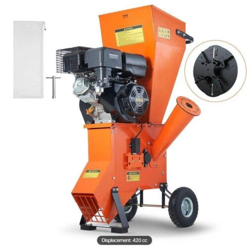 DESCRIPTION: (1) WOOD CHIPPER SHREDDER MULCHER BRAND/MODEL: VEVOR/GCS400 INFORMATION: 420CC, 12HP, GAS POWERED, 3600RPM RETAIL$: $1,141.99 SIZE: 34.25