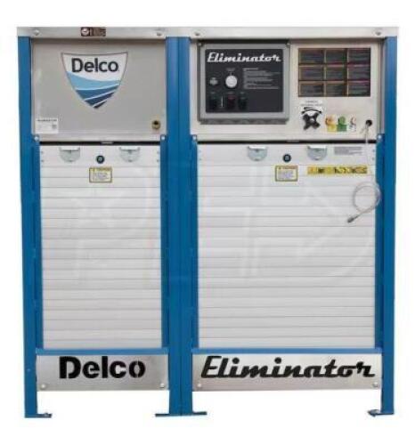 DESCRIPTION: (1) INDUSTRIAL HOT WATER PRESSURE WASHER BRAND/MODEL: DELCO/ELIMINATOR 3080 INFORMATION: 460V, 15HP, 3000PSI, 3PH, 8GPM, NATURAL GAS, 110