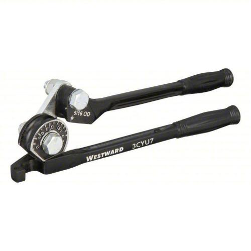 DESCRIPTION: (3) TUBE BENDER BRAND/MODEL: WESTWARD/3CYU7 INFORMATION: Calibrated Angle Markings from 0 to 180 Degrees, Aluminum/Copper RETAIL$: $22.47