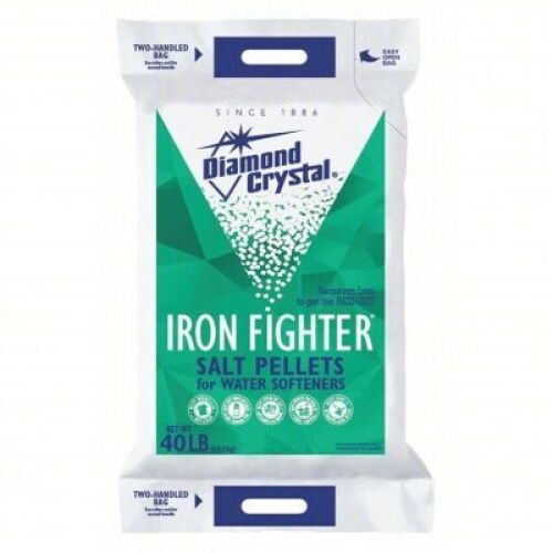 DESCRIPTION: (1) PALLET OF APPROX (42) BAGS OF WATER SOFTENER SALT BRAND/MODEL: DIAMOND CRYSTAL INFORMATION: IRON FIGHTER RETAIL$: $9.99/EA SIZE: 50LB
