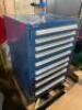 DESCRIPTION: (1) MODULAR STORAGE CABINET BRAND/MODEL: VIDMAR/XRP2102ALBB INFORMATION: BRIGHT BLUE/7-DRAWERS/COMPARTMENTS BINS, MUST COME INTO INSPECT - 2