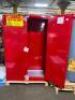 DESCRIPTION: (1) LIQUID SAFETY CABINET BRAND/MODEL: EAGLE/1947X INFORMATION: RED/LEAKPROOF/SHELF CAPACITY: 350 LBS RETAIL$: 1,134.40 SIZE: 12"D X 44"H - 4