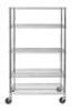 DESCRIPTION: (1) STEEL SHELVING UNIT BRAND/MODEL: SEVILLE/WEB564 INFORMATION: SILVER/5-TIER/LOAD CAPACITY: 600LB PER SHELF RETAIL$: 189.99 SIZE: 48"W