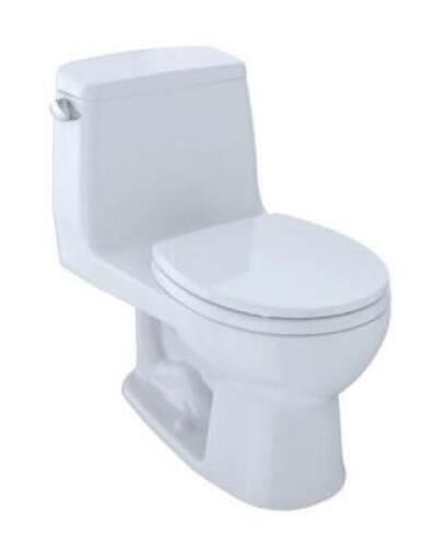 DESCRIPTION: (1) ONE-PIECE ROUND TOILET BRAND/MODEL: TOTO/MS85311S#01 INFORMATION: WHITE/1.6 GPF/WITH SEAT RETAIL$: 590.29 SIZE: 27-1/8"H X 26-1/2"L X