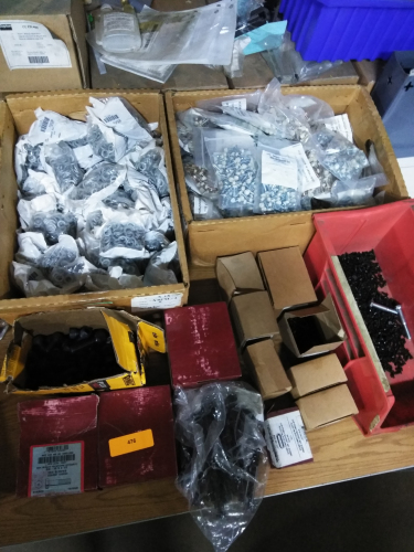 (1) TABLE OF MISC NUTS AND BOLTS