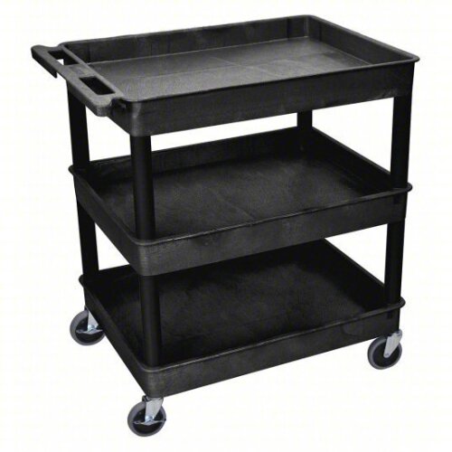(1) UTILITY CART WITH DEEP LIPPED SHELVES