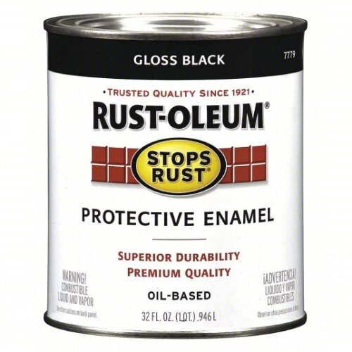 (2) GLOSS BLACK OIL BASED PAINT