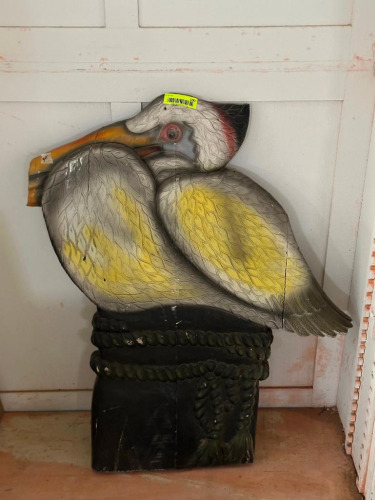 WOOD PELICAN ART