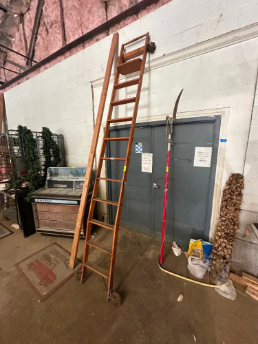 ROLLING BOOKSHELF LADDER