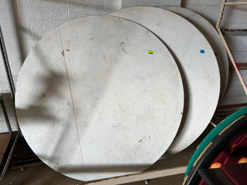 (3) - FOLDING ROUND TABLES