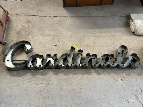 METAL CARDINALS SIGN