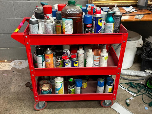 ROLLING CART WITH CONTENTS