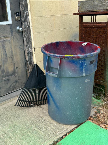 LAWN RAKE AND WASTE BIN