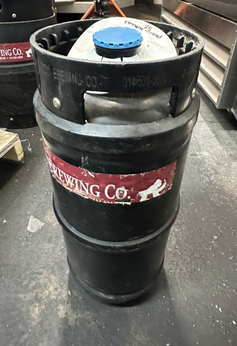 (10) 1/6 BBL BLACK PLASTIC COATED KEGS