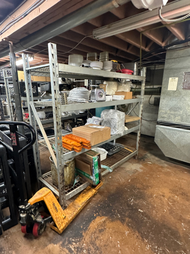 72" X 24" FOUR TIER MEDIUM DUTY METAL RACK W/ WIRE DECKING